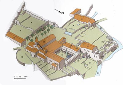 Plan d'une abbaye Planabbaye