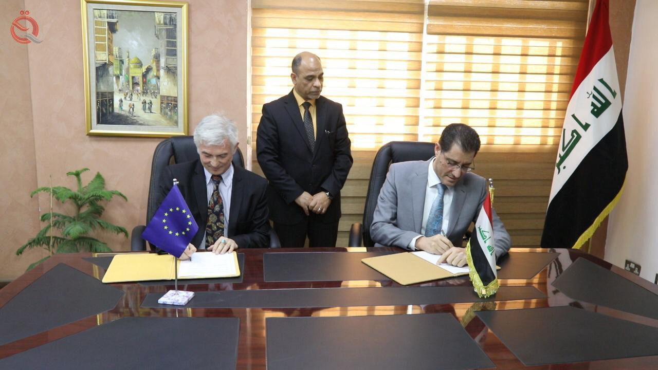 Iraq and the European Union sign an agreement to implement projects worth 41.5 million euros in Basra and Nineveh 13078