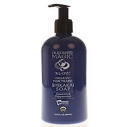 Organic Fair Trade Shikakai Liquid Soap with Pump, Spearmint & Peppermint 12 oz by Dr Bronners ( Multi-Pack) | Shikakai 21TNb3vNi4L