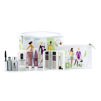 Travel Set: Foaming Cleanser 30ml + Repairwear Laser Focus 15ml + Mascare 3.4ml + Eye Shadow Trio + Gel Blush #02 + Chub 31OEDZmmS2L