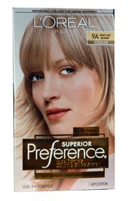 Loreal Superior Preference Hair Color, 9a Light Ash Blonde - 1 Ea (Pack of 3) | Hair Color Dyes 31RpochmuIL