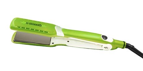 U-Smooth Professional Smoothing Iron, 1 1/2 inch Titanium Plates, Green, heats to 450 Degrees | Best Rated Flat Irons 31cDcIjqxQL