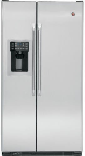 GE Cafe 25.7 Cu. Ft. Stainless Steel Side-By-Side Refrigerator - CSHS6UGZSS | Cafe Stainless Steel 31fgKWIlehL