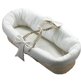 47:40 Discount Eyelet Fitted Baby Moses Basket - Color White 31ugr8uLd2L