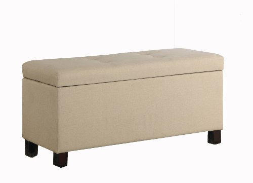 57:01  Best Modus Furniture International Urban Seating Storage Bench, Natural Linen 31wio1ueKGL