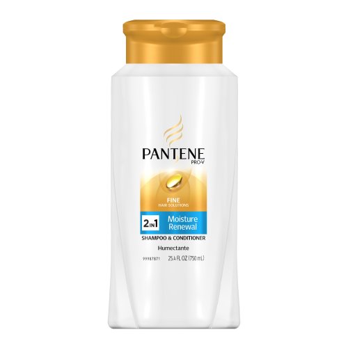 Pantene Pro-V Fine Hair Solutions Moisture Renewal 2in1 Shampoo and Conditioner, 25.4-Fluid Ounce | Curly Hair Tips 31xrtlghWCL