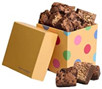 Geoff & Drew's Yellow Dots Gift Box of 8 Fresh Baked Toffee Chunk Brownies 415NHFZUU6L._SL210_