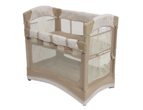 10:20 Discount Arm's Reach Arc Mini Co-sleeper, Toffee Stripe 41BMoiNtl0L