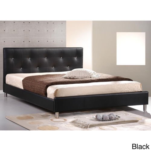 05:30  Review Contemporary Full Size Bed, Crystal Button Tufting, Leather Upholstery, Black 41BiHI4fbVL