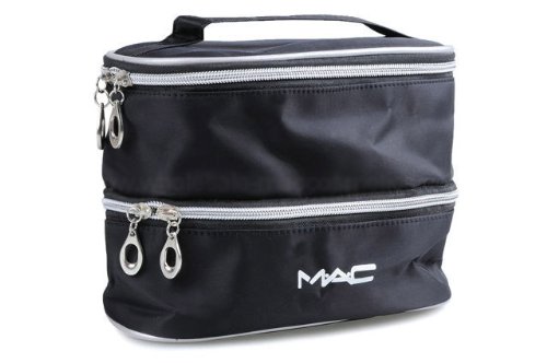 MAC Cosmetics Bag Double Case Black MakeUp Bag | Make Up Train Cases 41I5gxUX0GL