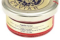 Red Capelin Caviar - pasteurized caviar - 1.75 oz/50 gr, Iceland 41KHYE%2BpmML._SL210_