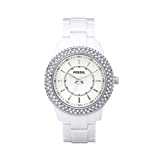 Fossil Women's ES2444 White Resin Bracelet White Glitz Analog Dial Watch 41SojlJeSmL._SL160_