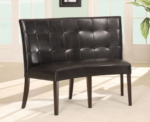 05:39 Discount Modus Furniture 2Y0266D Bossa Dining Height Banquette, Black Leatherette 41UIsUbu7AL