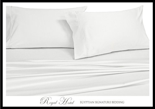 28:56 Discount Royal's Solid White 1000-Thread-Count 4pc King Bed Sheet Set 100-Percent Egyptian Cotton, Sateen Solid, Deep Pocket 41dF08hlBEL