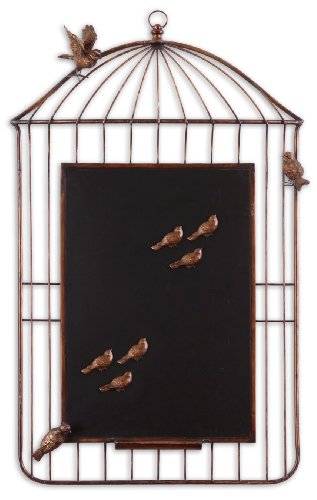 52:03 Discount Uttermost Bird Cage Chalkboard 3.5 x 24.25 x 39.25", Golden Bronze 41sK7TJbaML