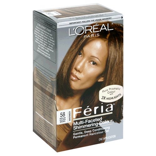 LOreal Feria Multi-Faceted Shimmering Colour, Level 3 Permanent, Medium Gold... | Hair Color Feria 51CR2CGN3YL