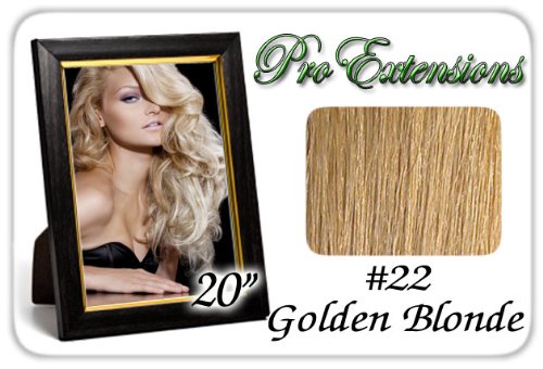 20inch Inch Body Wave #22 Medium Golden Blonde Pro Extensions Premier Human Hair Extensions | Curly Hair Products For Wo 51LvO21lRYL