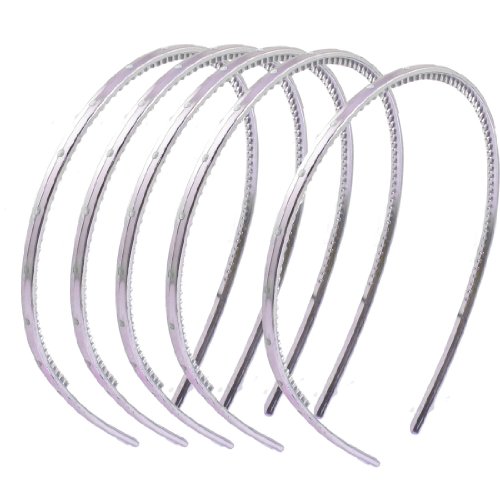 Rosallini 5 Pcs Silver Tone Purple Plastic Hair Hoop Headband for Girls | Accessories For Girls 51PQR3rvnyL