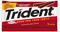 Trident Sugar Free Gum With CINNAMON Flavor - 18 X 5 Sticks 51d3EHWxSJL._SL210_