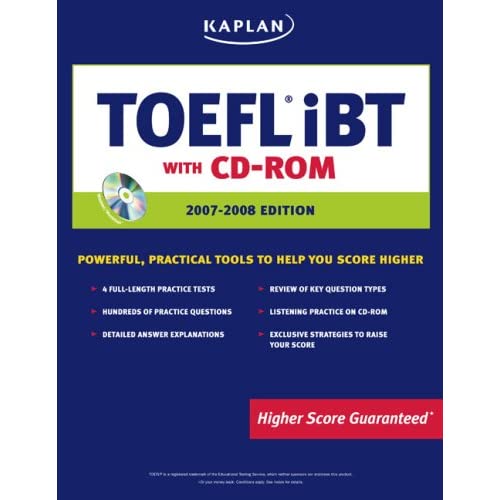 Kaplan TOEFL iBT with CD-ROM, 2007-2008 Edition 51s2767FmTL._SS500_