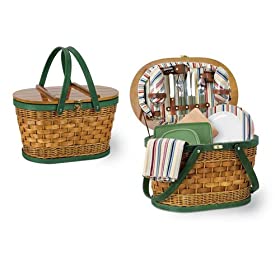 Picnic Time Catalina Riviera Oval Shaped Willow & Bamboo Basket w/ Deluxe Service For 2 $22.87  Reg. $136 - Amazon 51txrgh3cRL._SL500_AA280_