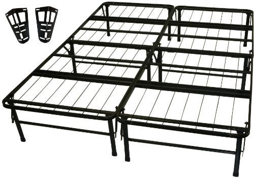 46:40 Discount Epic Furnishings DuraBed Steel Foundation & Frame-in-One Mattress Support System Foldable Bed Frame with Headboard Attaching Brackets, Queen 51vp6gCxfJL