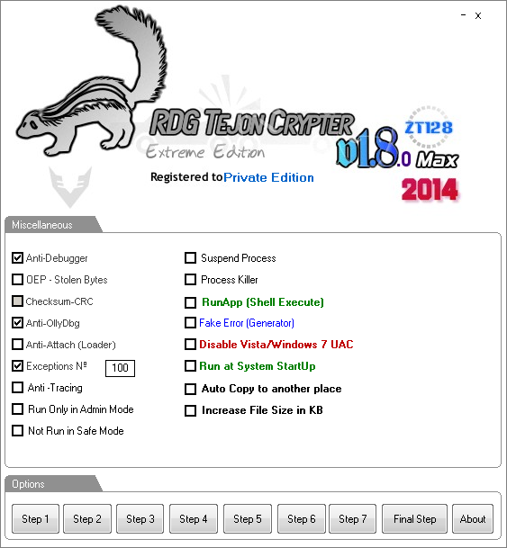 # RDG Tejon Crypter 2014 # ExC