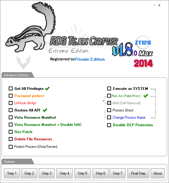 # RDG Tejon Crypter 2014 # ExD