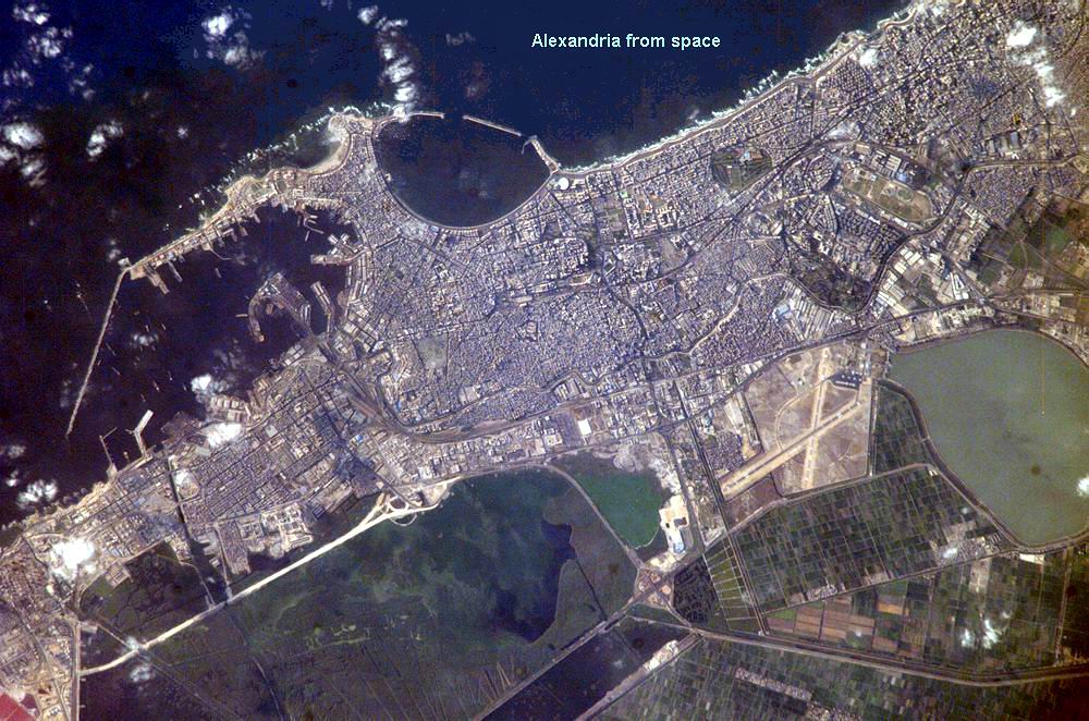 صورة للإسكندرية بالقمر الصناعيAlexandria from the Space Alexandria-space