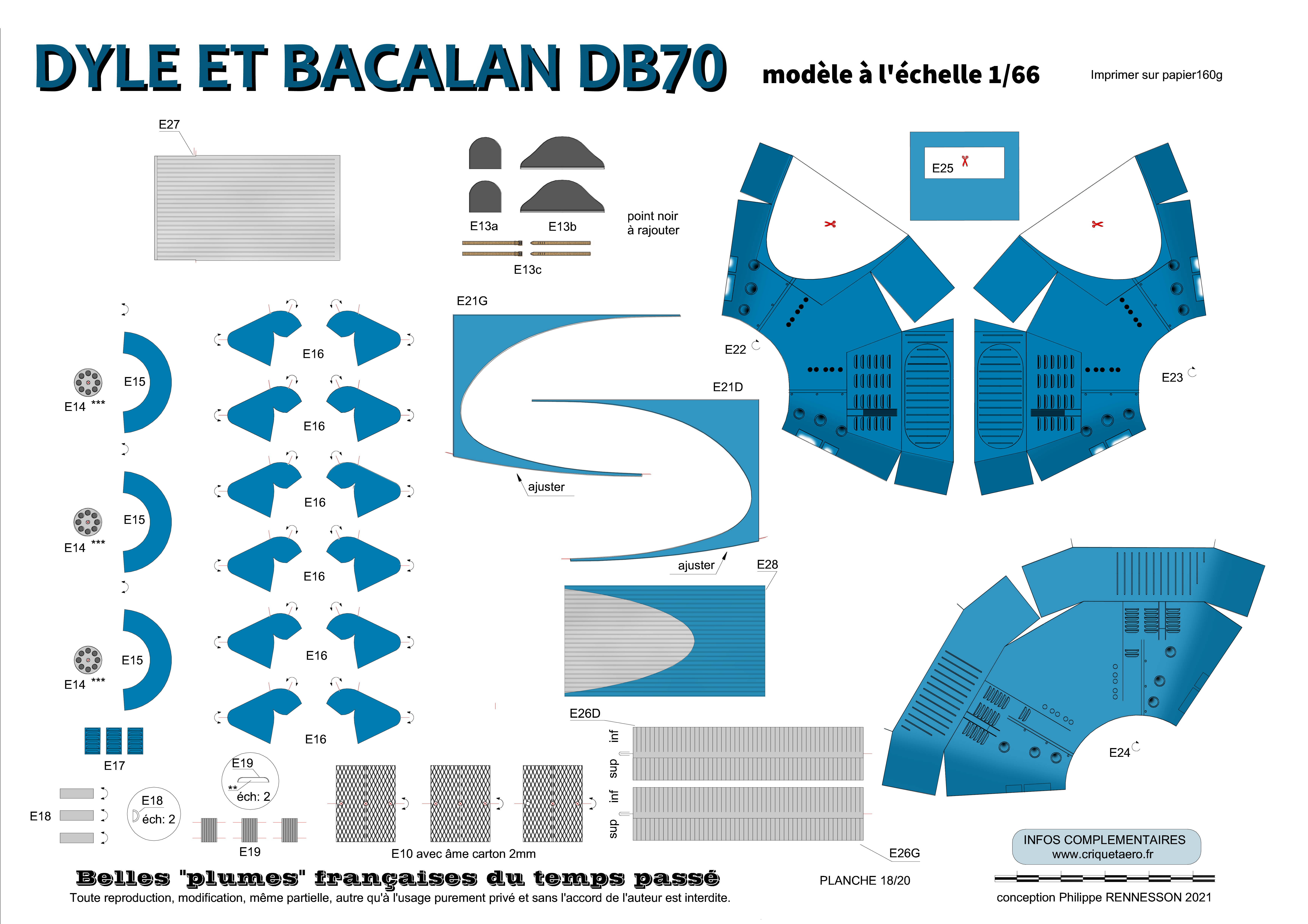 DYLE ET BACALAN DB70 (maquette papier au 1/66) PLANCHE-18R