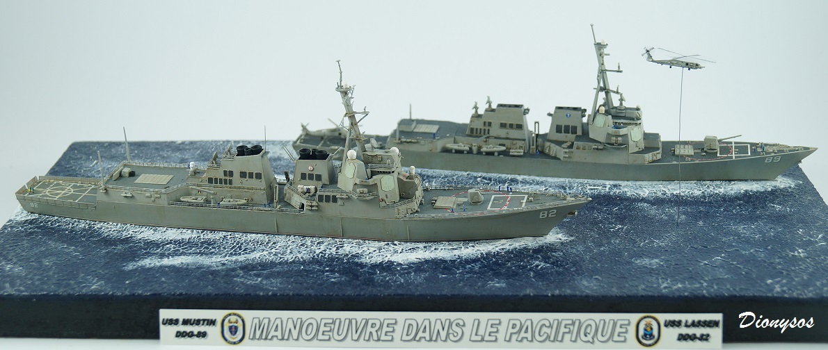 [TRUMPETER & DRAGON] Destroyers US, manœuvres dans le Pacifique ... 1/700ème Réf 83412 & 7044 Diorama-Bis-Dionysos