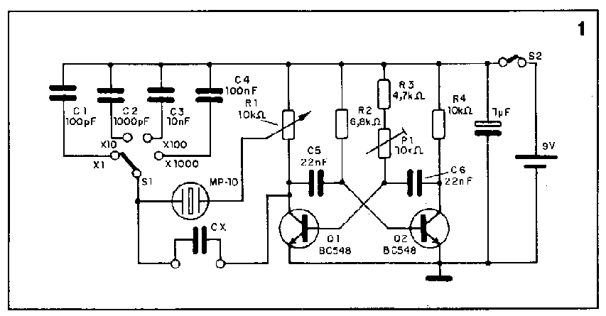 Simples e eficiente CAPACÍMETRO SONORO Inst019