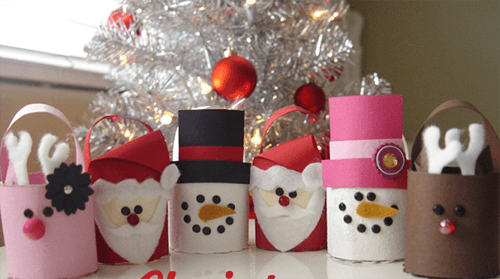 MANUALIDADES DE NAVIDAD - Página 8 Christmas-crafts-for-kids-recycle-old-toilet-paper-roll-tree-ornaments-decoration-ideas