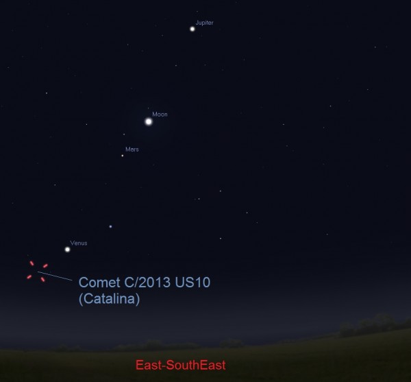 Try for Comet Catalina this weekend CatalinaDec52015ESE30to45MinutesBeforeSunrise-e1449256743157