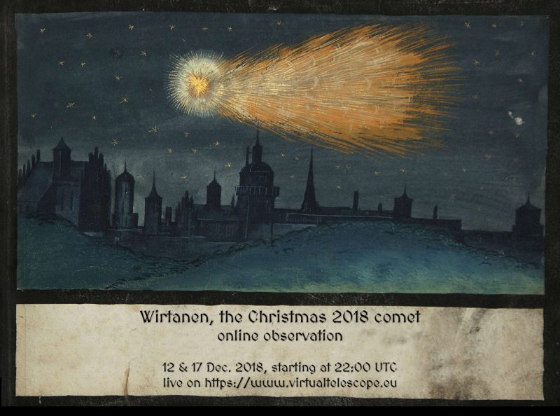 How to see Comet 46P/Wirtanen - The Christmas Comet Wirtanen-2018-online-observation-poster-Virtual-Telescope-e1541672165615