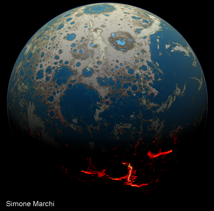 Is this ancient moon rock from Earth? Hadean-eon-Earth-Simone-Marchi-2003