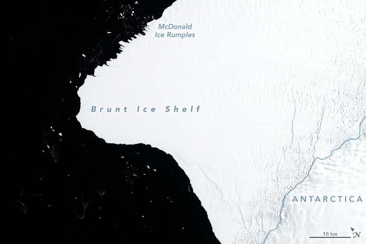 Countdown to calving at Antarctic ice shelf Antarctic-brunt-ice-shelf-1986