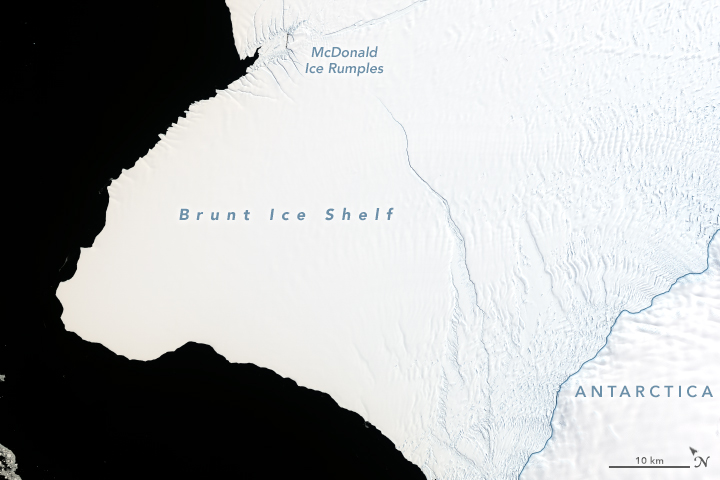 Countdown to calving at Antarctic ice shelf Antarctic-brunt-ice-shelf-2019