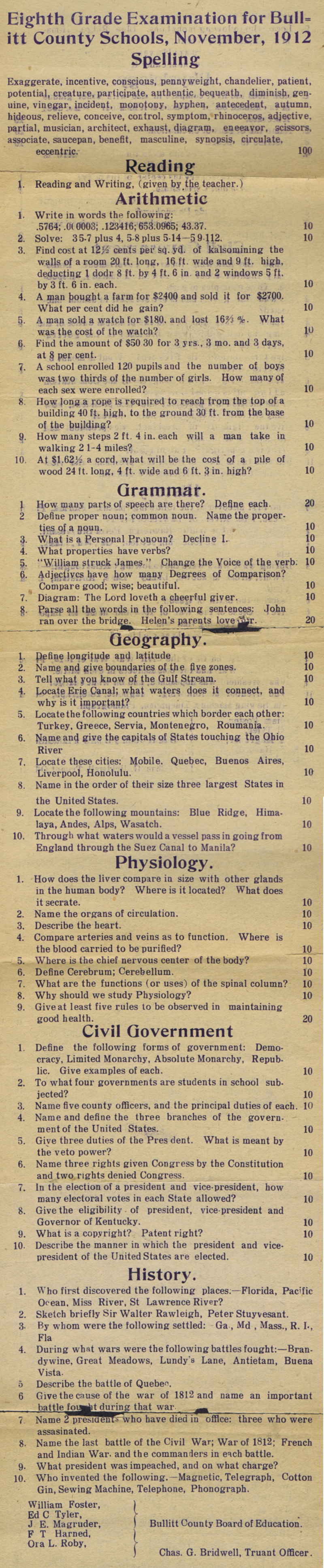 Newly Discovered Eighth Grade Exam From 1912 Shows How Dumbed Down America Has Become Eighth-Grade-Exam