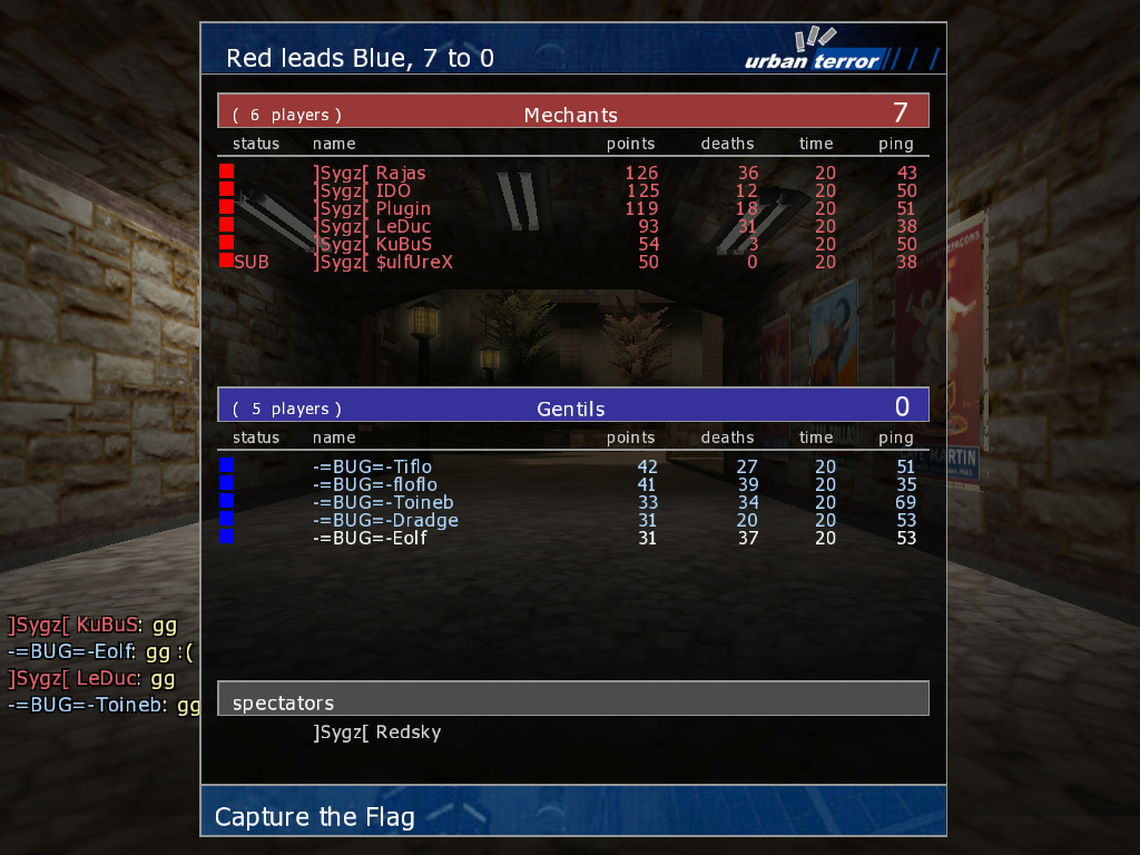 [CTF] 5vs5 vs. -=BUG=- (win) Shot0121