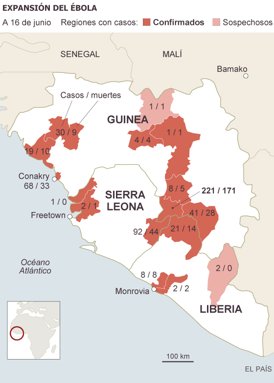  Virus Ébola, miles de personas muertas en África: Guinea, Liberia, Sierra Leona, Nigeria, Mali, República Democrática del Congo... 1403256396_189612_1403282551_sumario_normal