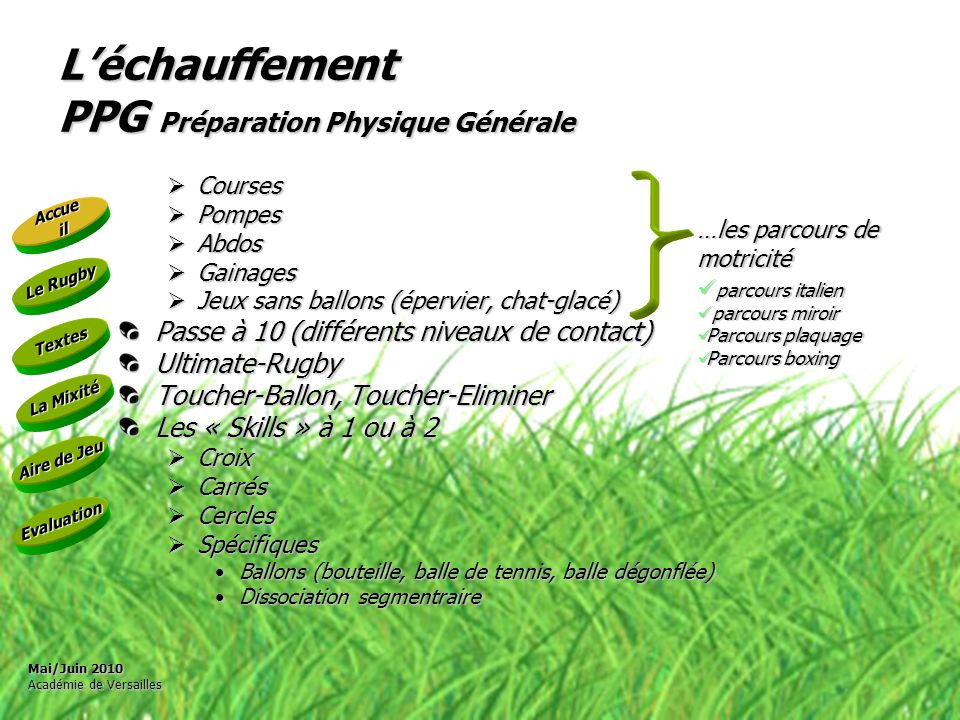 Préparation Physique Générale  Slide-13ppg