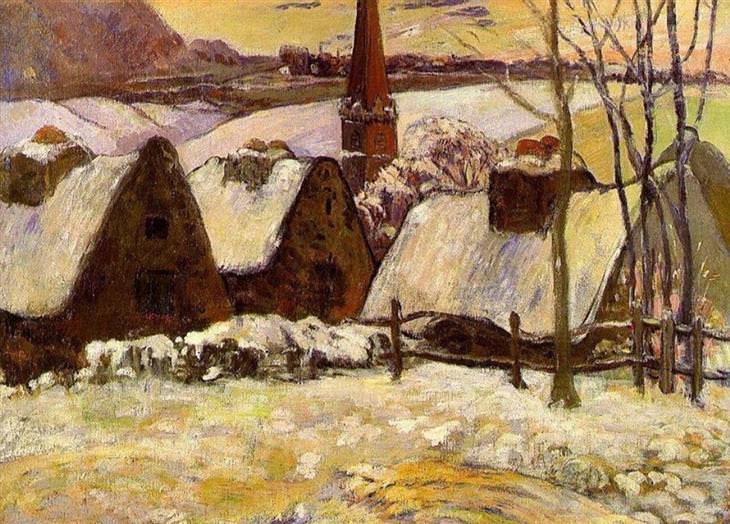 ¿Qué ves? Pueblo bretón en la nieve de Paul Gauguin (1894) B487b580-ef3c-4b7d-b2f6-f46cde41f399