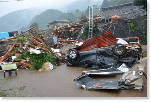 Lluvias torrenciales récord azotan e inundan Japón   Inundaciones_Japon2