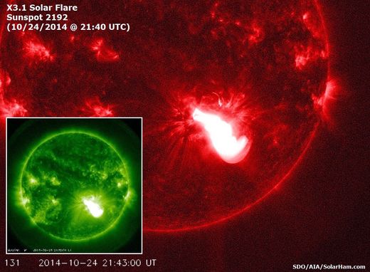 Una mancha solar once veces mayor que la Tierra lanza un «bombazo» al espacio Oct24_2014_x3_1