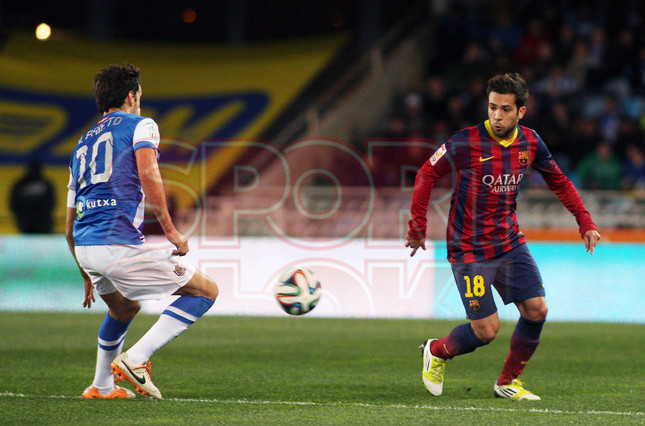 صور مباراة ريال سوسيداد - برشلونة 1-1 ( 12-02-2014 ) اياب نصف نهائي كأس ملك اسبانيا 1392247419611