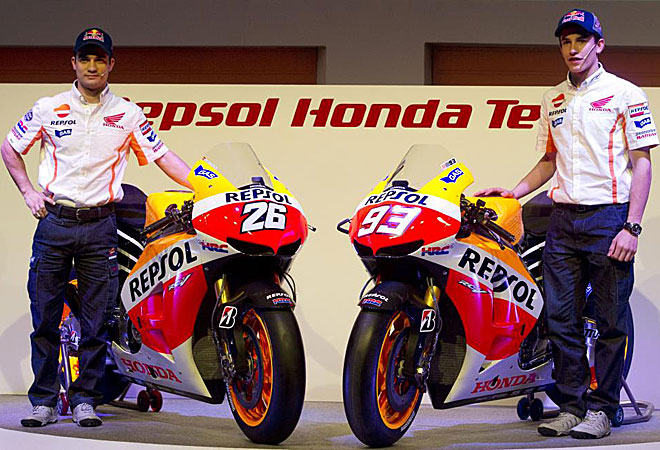 Dani Pedrosa y Marc Márquez presentan la nueva Honda Repsol 1359036177_extras_albumes_0