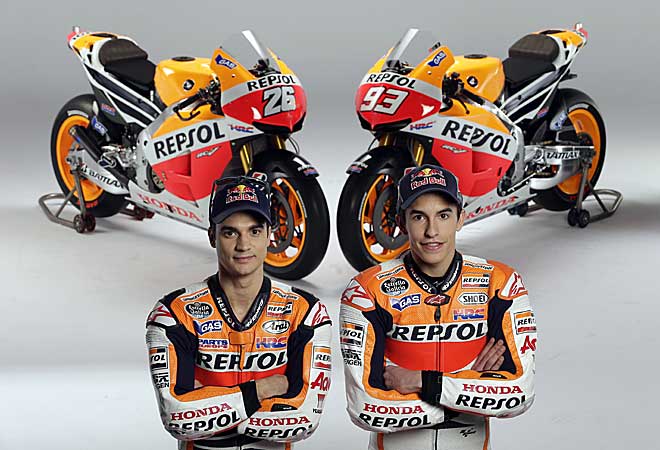 Dani Pedrosa y Marc Márquez presentan la nueva Honda Repsol 1359048593_extras_albumes_0