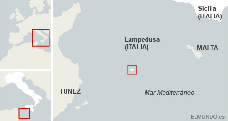 Un centenar de inmigrantes muere al naufragar en la costa de Lampedusa 1380788821_extras_ladillos_1_0