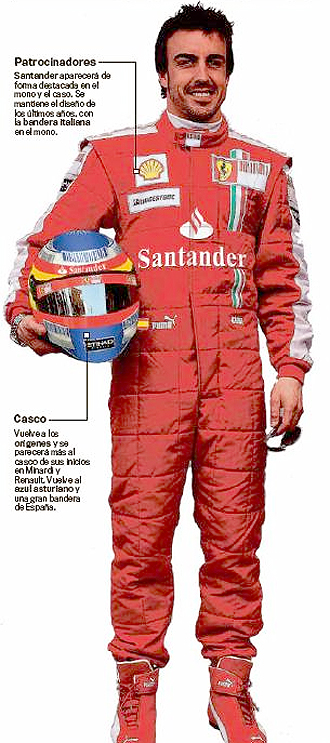 Alonso, de rojo... y gualda 1262965804_1